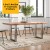 Rustic Industrial Solid Wood Dining Table / Desk / Work Table - Chunky Timber / Steel Legs (Square Box Legs) - 1.5m (150cm) / 1.8m (180cm) / 2m(200cm) c/w silver Square Box Legs x 2 4-8 Persons